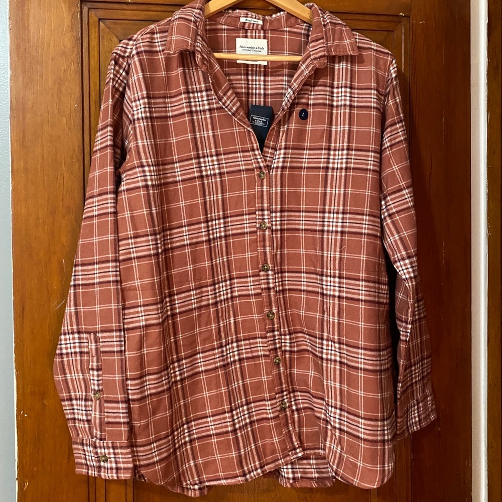 NWT Abercrombie & Fitch boyfriend flannel